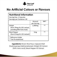 New Leaf Shilajit (with 60% Fulvic Acid) High Strength 